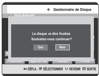 SAMSUNG DVD-HR720 - Finalisation d'un disque - 6