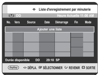 SAMSUNG DVD-HR720 - - Liste enregistrement par minuterie - 2