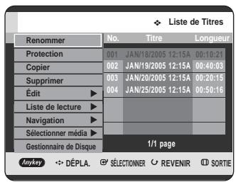SAMSUNG DVD-HR720 - Utilisation du bouton MENU. - 2
