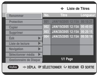 SAMSUNG DVD-HR720 - Utilisation du bouton MENU. - 1