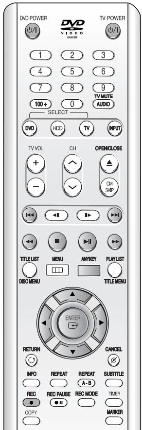 SAMSUNG DVD-HR720 - Boutons de la télécommande servant à la lecture de MP3 - 1