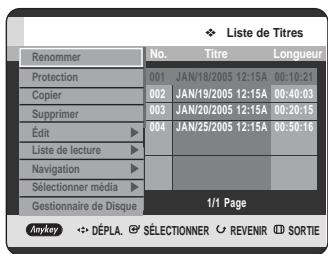 SAMSUNG DVD-HR720 - Utilisation du bouton MENU. - 1