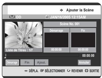 SAMSUNG DVD-HR720 - Ajout d'une scène - 2