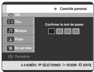 SAMSUNG DVD-HR720 - Configuration du contrôle parental - 4
