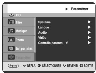 SAMSUNG DVD-HR720 - Navigation dans les menus à l'écran - 1