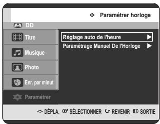 SAMSUNG DVD-HR720 - Réglage manuel de l'horloge - 3