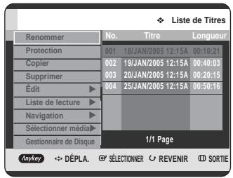 SAMSUNG DVD-HR725P - Utilisation du bouton MENU. - 1
