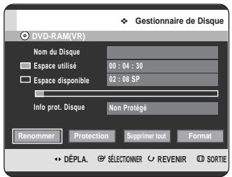 SAMSUNG DVD-HR725P - Modification du nom du disque - 5