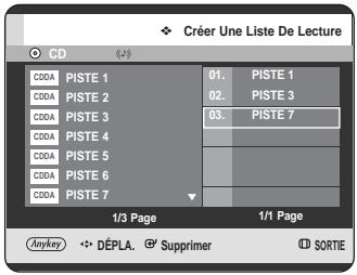 SAMSUNG DVD-HR725P - Si vous sélectionnez par erreur une piste qui ne vous intéresse pas, appuyez sur les boutons - 1