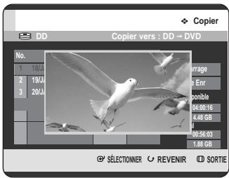 SAMSUNG DVD-HR725P - Prévisualisation d'un titre sélectionné dans la liste de copie - 2