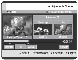 SAMSUNG DVD-HR725P - Ajout d'une scène - 4