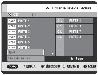 SAMSUNG DVD-HR725P - Aller dans Modifier liste de lecture - 5
