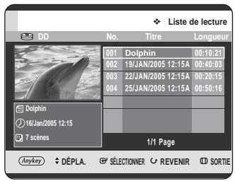 SAMSUNG DVD-HR725P - Appuyez sur les boutons ▲▼◀▶ pour sélectionner Enreg., puis appuyez sur le bouton OK. - 1