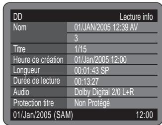 SAMSUNG DVD-HR725P - - A propos du bouton INFO - - 3