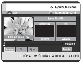 SAMSUNG DVD-HR725P - Ajout d'une scène - 2
