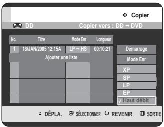 SAMSUNG DVD-HR725P - Changement du mode d'enregistrement - 1