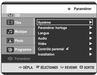 SAMSUNG DVD-HR725P - Réglage de la mise hors tension automatique - 1