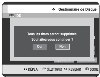 SAMSUNG DVD-HR725P - Appuyez sur les boutons ◀▶ pour sélectionner Titre, Musique ou Photo, puis appuyez sur le bouton OK. - 1
