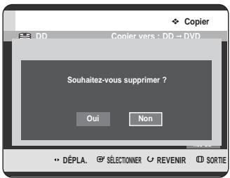 SAMSUNG DVD-HR725P - Suppression d'un titre non souhaité dans la liste de copie - 2