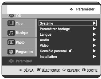 SAMSUNG DVD-HR725P - Configuration des options de sortie vidéo - 1