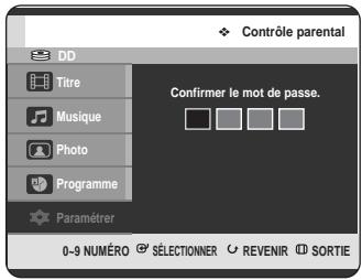 SAMSUNG DVD-HR725P - Configuration du contrôle parental - 4