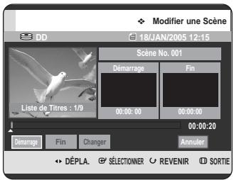 SAMSUNG DVD-HR725P - Modification d'une scène (remplacement d'une scène) - 2