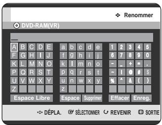 SAMSUNG DVD-HR725P - Modification du nom du disque - 6