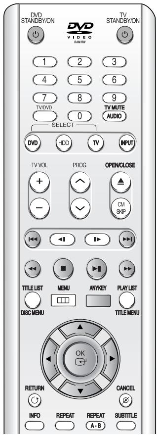 SAMSUNG DVD-HR725P - Boutons de la télécommande servant à la lecture MP3 - 1