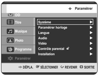 SAMSUNG DVD-HR725P - Réglage de l'Heure du mode EP - 1