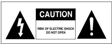 CAUTION RISK OF ELECTRIC SHOCK DO NOT OPEN