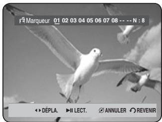 F# Marqueur 01 02 03 04 05 06 07 08 --- N : 8 ↔ DÉPLA. ▶ II LECT. Ⓧ ANNULER Ⓧ REVENIR