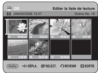 Editor la liste de lecture JAN/02/2006 13:47 Scène No. 1/6 01 00:02:24 02 00:04:24 03 00:05:24 04 01:22:24 05 00:06:24 06 00:01:24 07 00:00:24 Anykey ◆→ DÉPLA. SELECT. REVENIR SORTIE