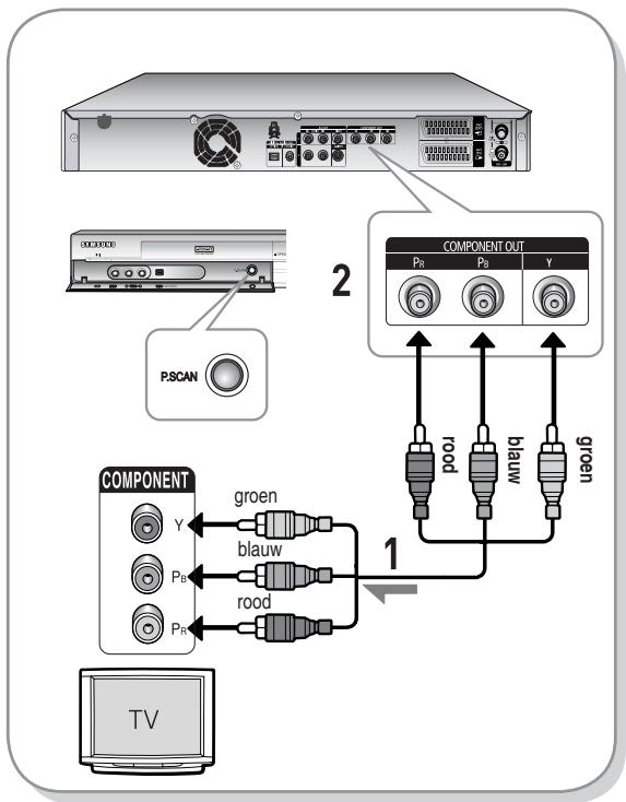 SAMSUNG DVD-HR730A - Situatie 3 : Componentvideo-uitgangen - 1