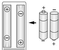 Diagram showing two battery cells with positive and negative charges, one cell shifted to a larger cylindrical battery with an arrow indicating the change.