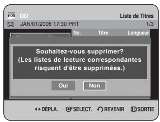Souhaitez-vous supprimer? (Les listes de lecture correspondantes risquent d'être supprimées.) Oui Non