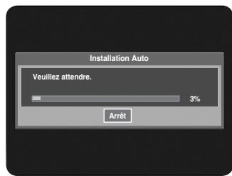 Installation Auto Veuillez attendre. 3% Arrêt