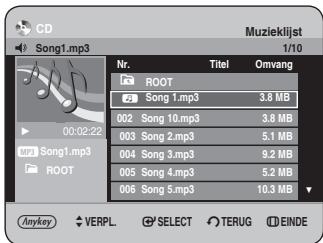 CD Song1.mp3 Muzieklist 1/10 Nr. Titel Omvang ROOT Song 1.mp3 3.6 MB 002 Song 10.mp3 3.8 MB 003 Song 2.mp3 5.1 MB 004 Song 3.mp3 9.2 MB 005 Song 4.mp3 5.2 MB 006 Song 5.mp3 10.3 MB Anykey VERPL SELECT TERUG EINDE