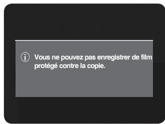 Vous ne pouvez pas enregistrer de film protégé contre la copie.