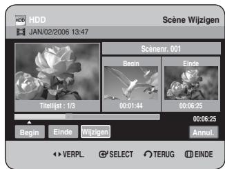 SAMSUNG DVD-HR734A - Druk bij het eindpunt van de scene op OK. - 1