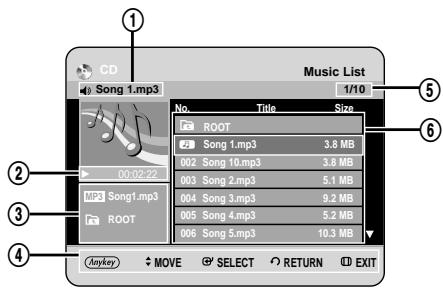 SAMSUNG DVD-HR734A - MP3 Screen Elements - 1