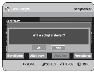 SAMSUNG DVD-HR734A - Druk op de toetsen om Schijfbeheer te selecteren en druk verzolgens op OK of op de toets. - 2