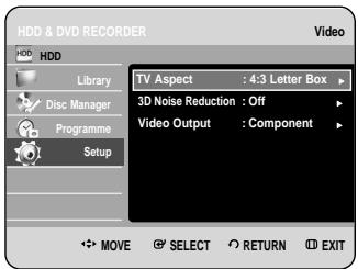 SAMSUNG DVD-HR734A - Setting up the Video display Options - 2