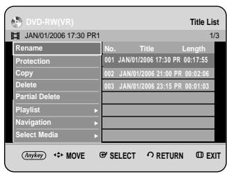 SAMSUNG DVD-HR734A - Using the MENU button. - 1
