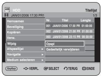 SAMSUNG DVD-HR734A - De toets MENU gebruiken - 1