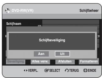 SAMSUNG DVD-HR734A - Druk op de toetsen om Beveiliging te selecteren en druk verwolgens op OK. - 1