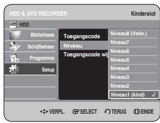 SAMSUNG DVD-HR734A - Het classificationiveau - 1