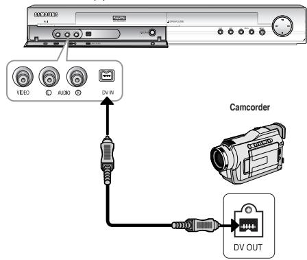SAMSUNG DVD-HR734A - Situatie 2 : Een camcorder aansluiten op de DV IN-aansluiting. - 1
