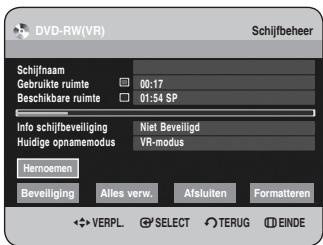SAMSUNG DVD-HR734A - Druk op de toetsen om Schijfbeheer te selecteren en druk verzolgens op OK of op de toets. - 1