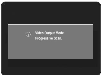 SAMSUNG DVD-HR734A - Setting up the Progressive scan - 3