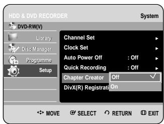 SAMSUNG DVD-HR734A - Automatic Chapter Creator - 4